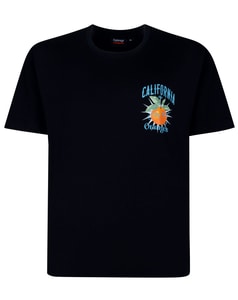 Espionage California Oranges Print T-Shirt Navy